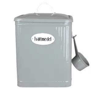 Plåtburk - Tvättmedel - Grønn - 30 x 21 cm - www.frokenfraken.se