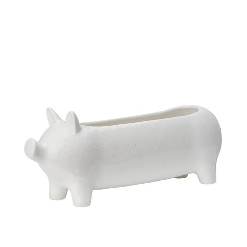 Krukke - Gris - Hvit - 40 x 11 x 16 cm - www.frokenfraken.se