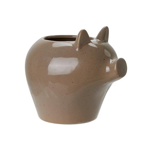 Krukke - Gris - Brun - 17 x 14 x 15 cm - www.frokenfraken.se