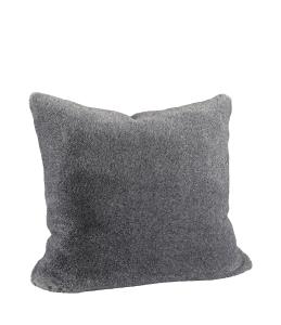 Putetrekk – Carezza – GRÅ – Fuskepels – 50 x 50 cm - www.frokenfraken.se