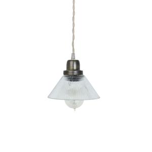 Taklampe - Glasskjerm/Børstet messing - 14 x Ø16 cm - www.frokenfraken.se