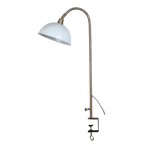 Bordslampe - Antikk Hvit/Messing - 60 x Ø18 cm - www.frokenfraken.se