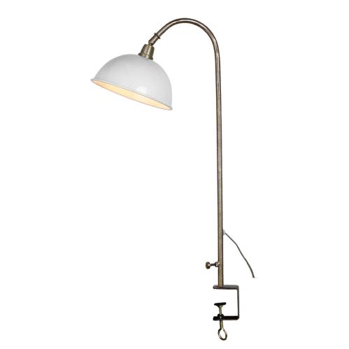Bordslampe - Antikk Hvit/Messing - 60 x Ø18 cm - www.frokenfraken.se