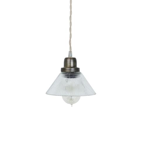 Taklampe - Glasskjerm/Børstet messing - 14 x Ø16 cm - www.frokenfraken.se