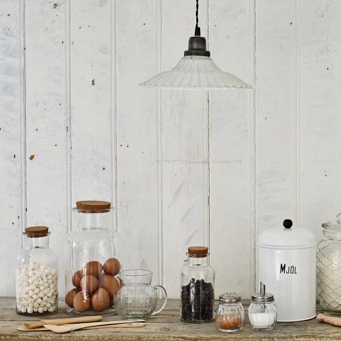Taklampe - Hvit/Grå - 14 x Ø26 cm - www.frokenfraken.se