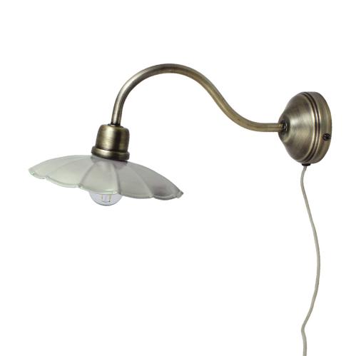 Vegglampe - Mintgrønn/Antikk messing - 39 x Ø20 cm - www.frokenfraken.se