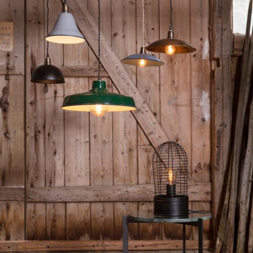 Taklampe - Vintage Brun/Børstet Messing - 4 x Ø22 cm - www.frokenfraken.se