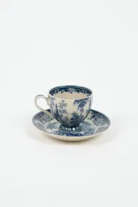 Espressokopp med skål – Blå – Ø6,5 cm - www.frokenfraken.se