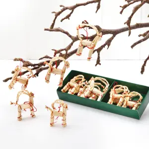 Julkuler - Halmbock - 12 stk - 5 cm - www.frokenfraken.se