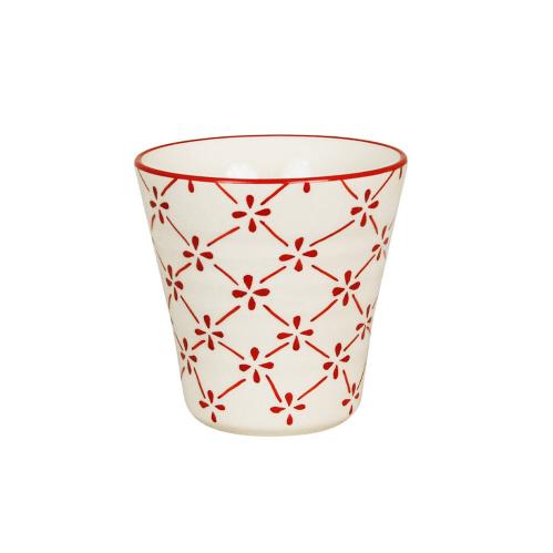 Lattekrus Marion Kløver - Rød - Ø10 x H10 cm - www.frokenfraken.se