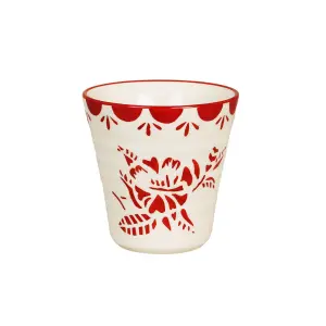 Lattekrus Marion Blomst - Rød - Ø10 x H10 cm - www.frokenfraken.se