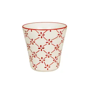 Lattekrus Marion Kløver - Rød - Ø10 x H10 cm - www.frokenfraken.se