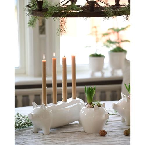 Adventsstake - Gris - Hvit - 40 x 11 x 16 cm - www.frokenfraken.se