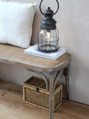 Fransk låve lykt med glødelampe og timer - H 36,5 cm - Ø 16,5 cm - www.frokenfraken.se