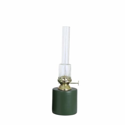 Fotogenlampa Rak Grøn/Messing - 25 x Ø8 cm - www.frokenfraken.se