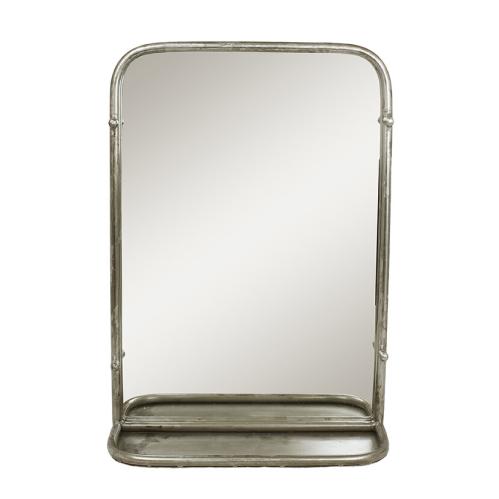 Spegel med hylla - Antik sølv - 35 x 13 x 50 cm - www.frokenfraken.se