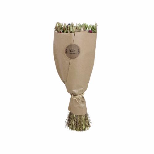 Tørket blomsterbukett - Lilla - 45 cm - www.frokenfraken.se