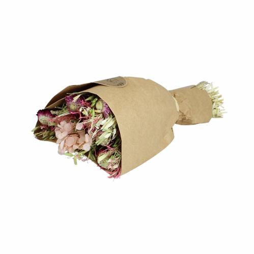 Tørket blomsterbukett - Rosa - 45 cm - www.frokenfraken.se