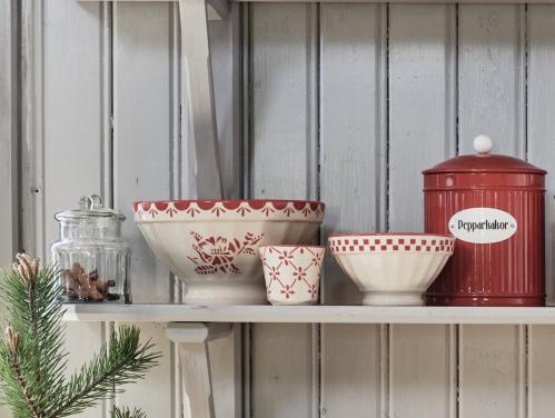 Liten Mugg Marion Klöver - Röd - Ø7,2 x H6,5 cm - www.frokenfraken.se