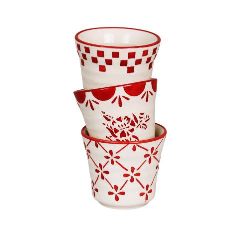 Liten Mugg Marion Klöver - Röd - Ø7,2 x H6,5 cm - www.frokenfraken.se