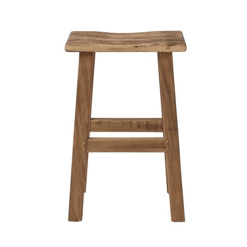 Barstol - Pall - Rustikt tre - Brun - 2-pakk - 64 cm - www.frokenfraken.se