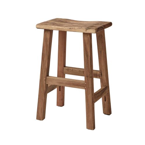 Barstol - Pall - Rustikt tre - Brun - 2-pakk - 64 cm - www.frokenfraken.se