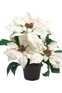 Julstjerne - Hvit - 35 cm - www.frokenfraken.se